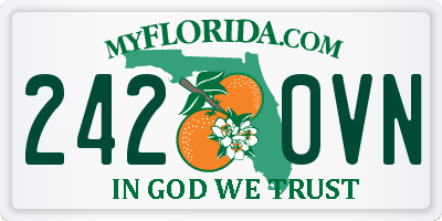 FL license plate 2420VN