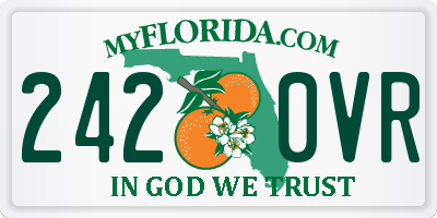 FL license plate 2420VR