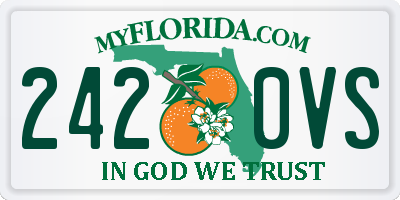 FL license plate 2420VS