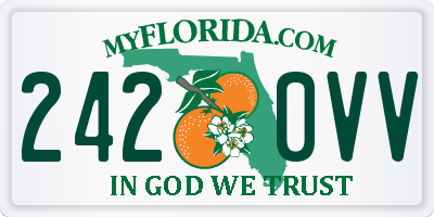 FL license plate 2420VV