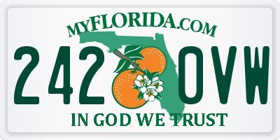 FL license plate 2420VW
