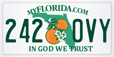FL license plate 2420VY
