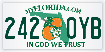 FL license plate 2420YB