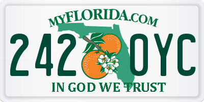 FL license plate 2420YC