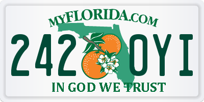 FL license plate 2420YI