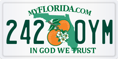 FL license plate 2420YM