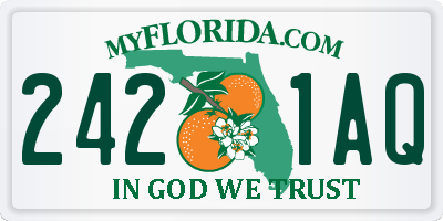 FL license plate 2421AQ
