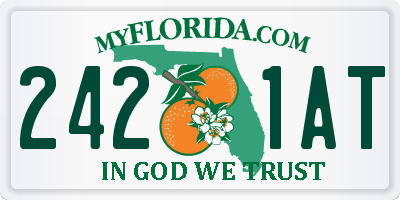 FL license plate 2421AT