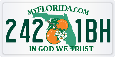FL license plate 2421BH