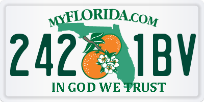 FL license plate 2421BV