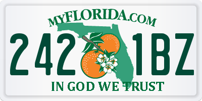 FL license plate 2421BZ