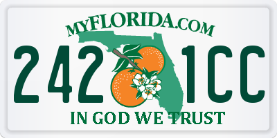 FL license plate 2421CC
