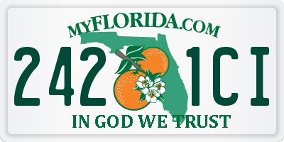 FL license plate 2421CI