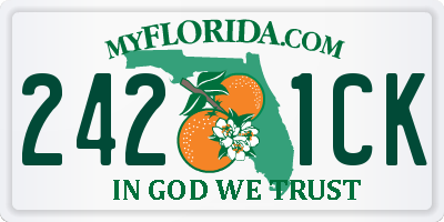 FL license plate 2421CK