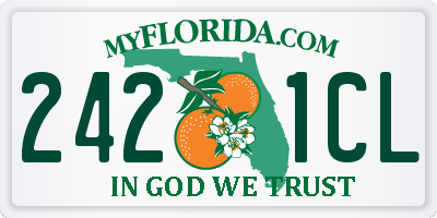 FL license plate 2421CL