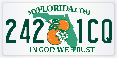 FL license plate 2421CQ