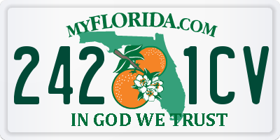 FL license plate 2421CV