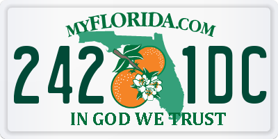 FL license plate 2421DC