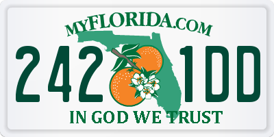 FL license plate 2421DD