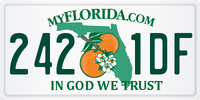 FL license plate 2421DF