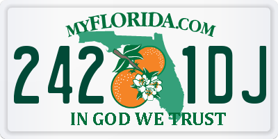 FL license plate 2421DJ