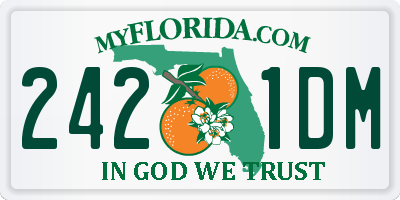 FL license plate 2421DM