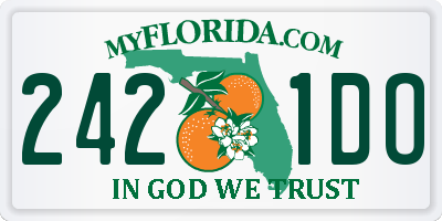 FL license plate 2421DO