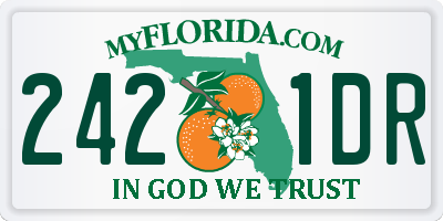 FL license plate 2421DR