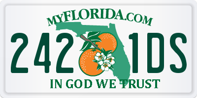 FL license plate 2421DS