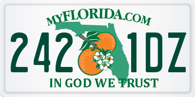 FL license plate 2421DZ