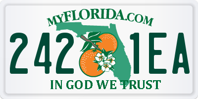 FL license plate 2421EA