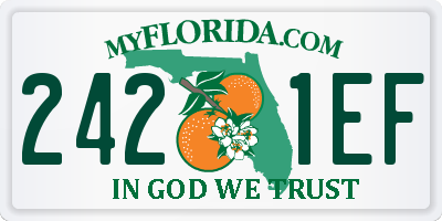 FL license plate 2421EF