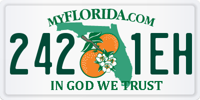 FL license plate 2421EH