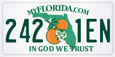 FL license plate 2421EN