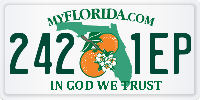 FL license plate 2421EP