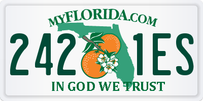 FL license plate 2421ES