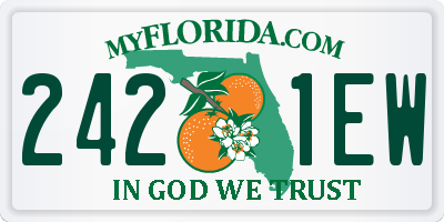 FL license plate 2421EW