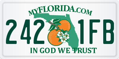 FL license plate 2421FB