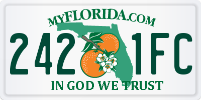 FL license plate 2421FC