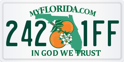 FL license plate 2421FF