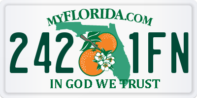 FL license plate 2421FN