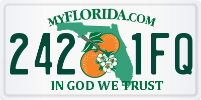 FL license plate 2421FQ