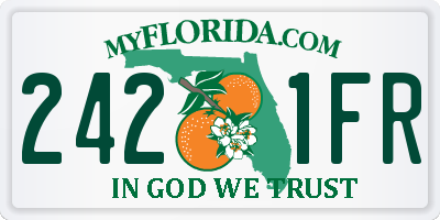 FL license plate 2421FR