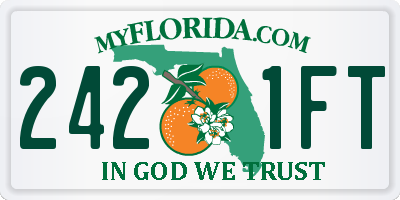 FL license plate 2421FT