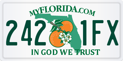 FL license plate 2421FX