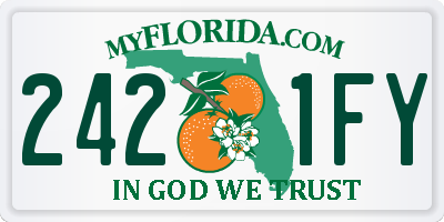 FL license plate 2421FY
