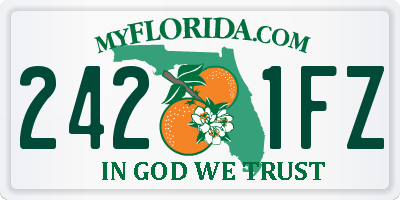 FL license plate 2421FZ