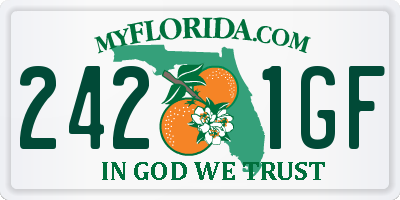 FL license plate 2421GF