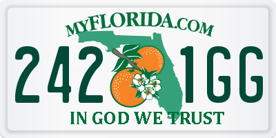 FL license plate 2421GG