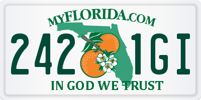 FL license plate 2421GI
